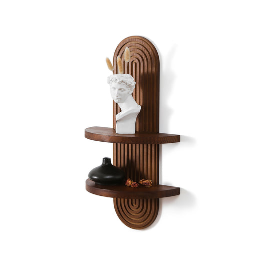 Modern Wall Shelf with Arched Wood Design