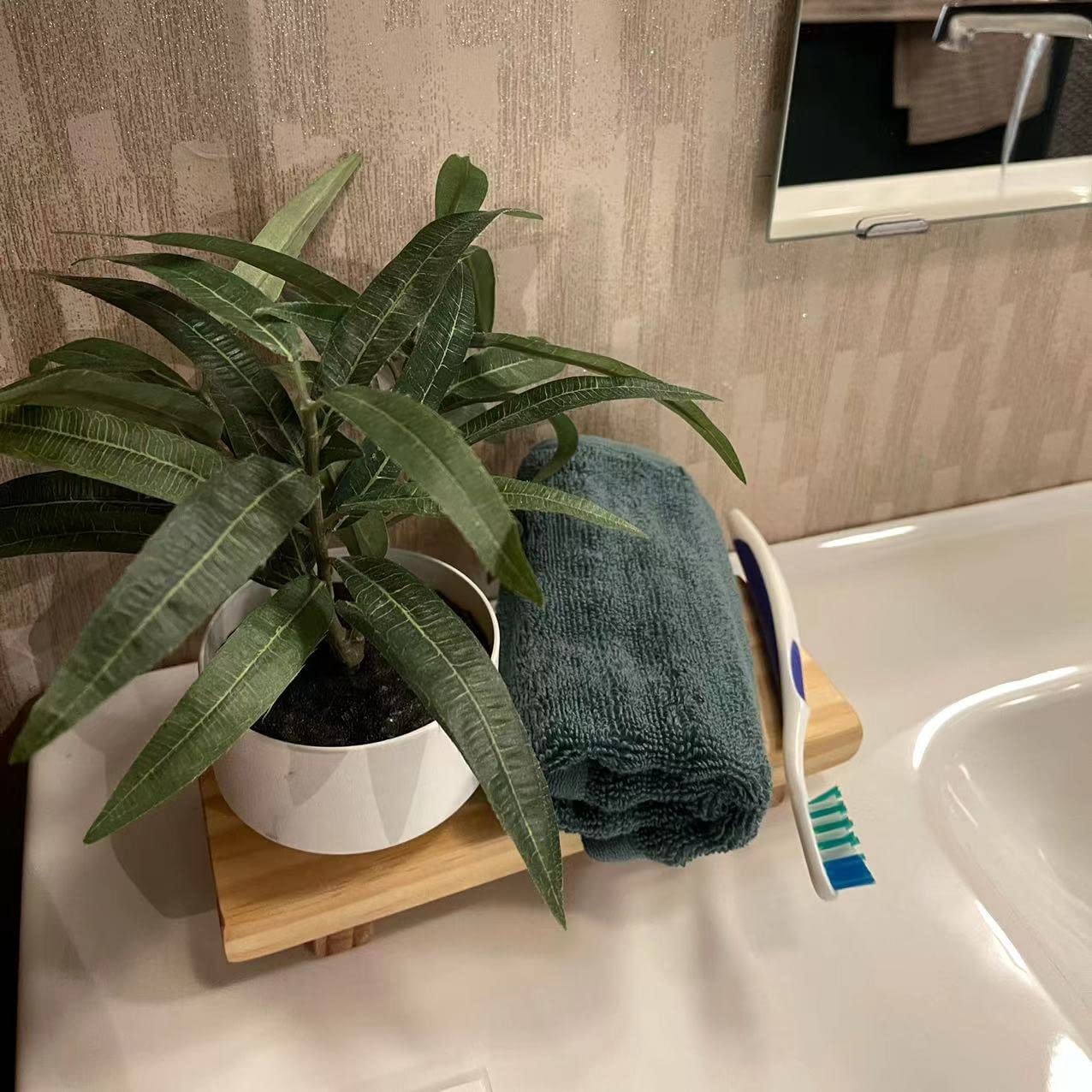 Wood Pedestal Soap Stand