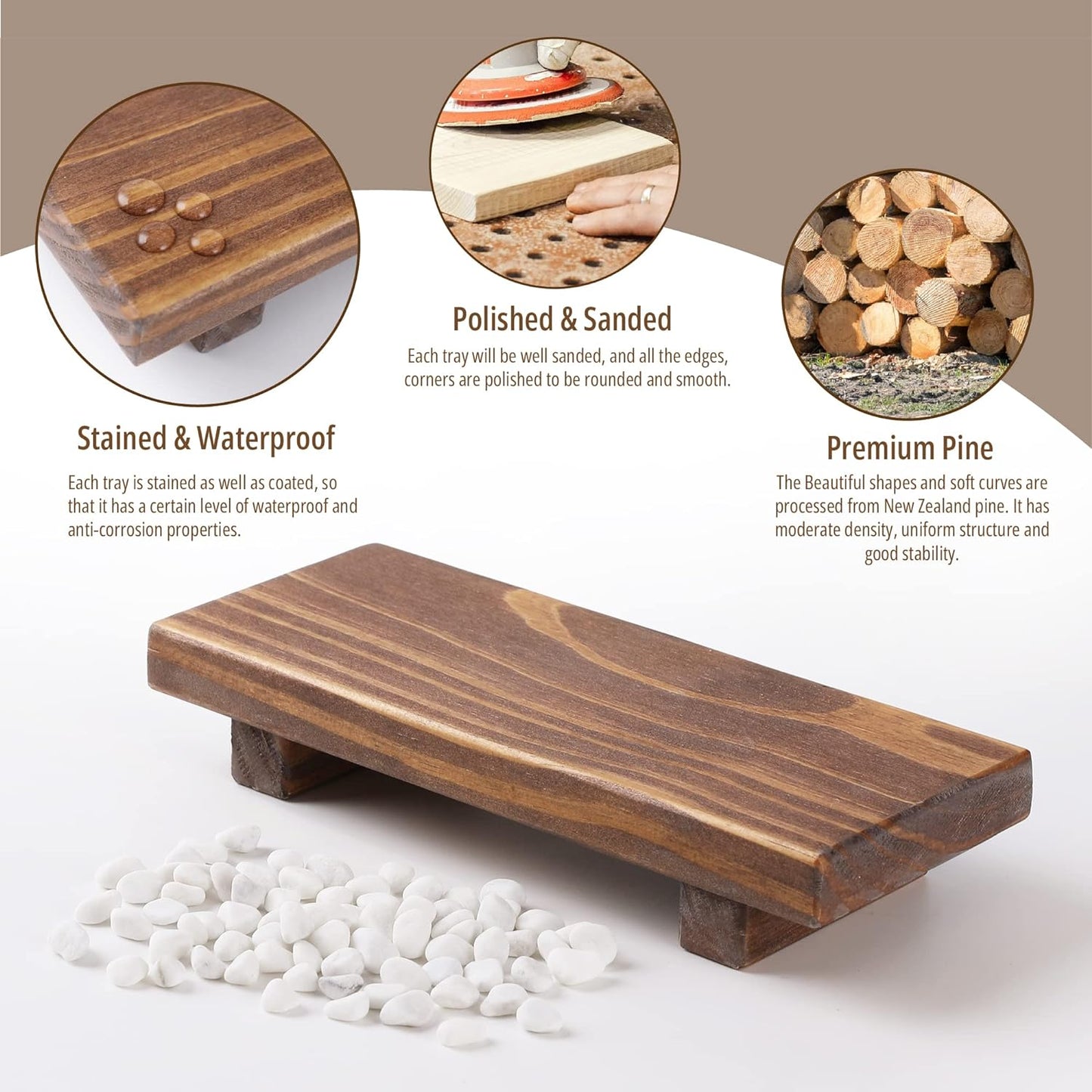 Wood Pedestal Soap Stand