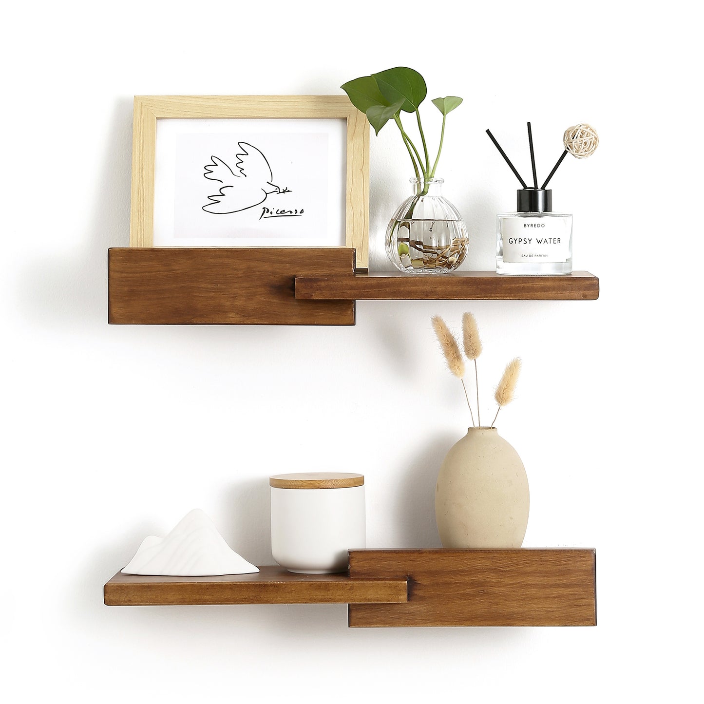 Modern Reversible Wall Shelves (Set of 2)