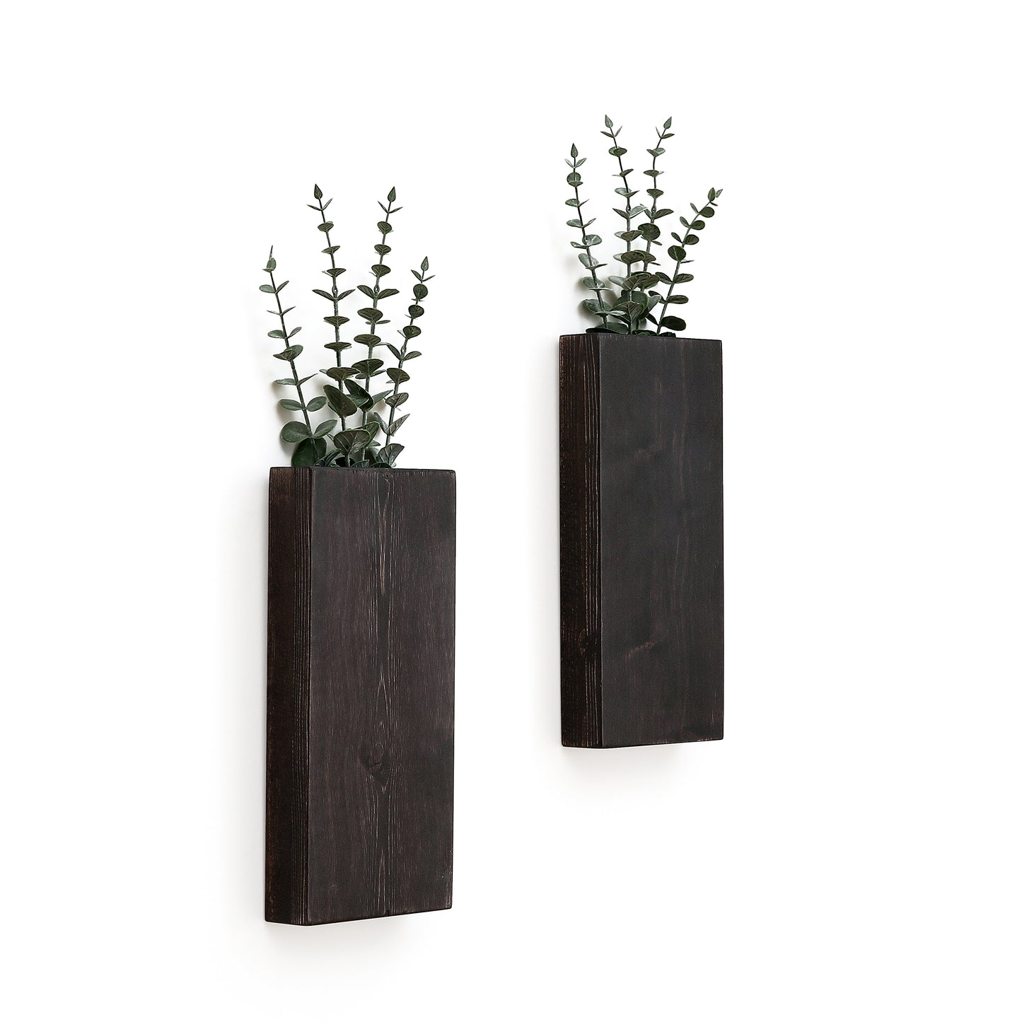 Wood Wall Planter, Wall Pocket, Wood Wall Sconces (Set of 2)