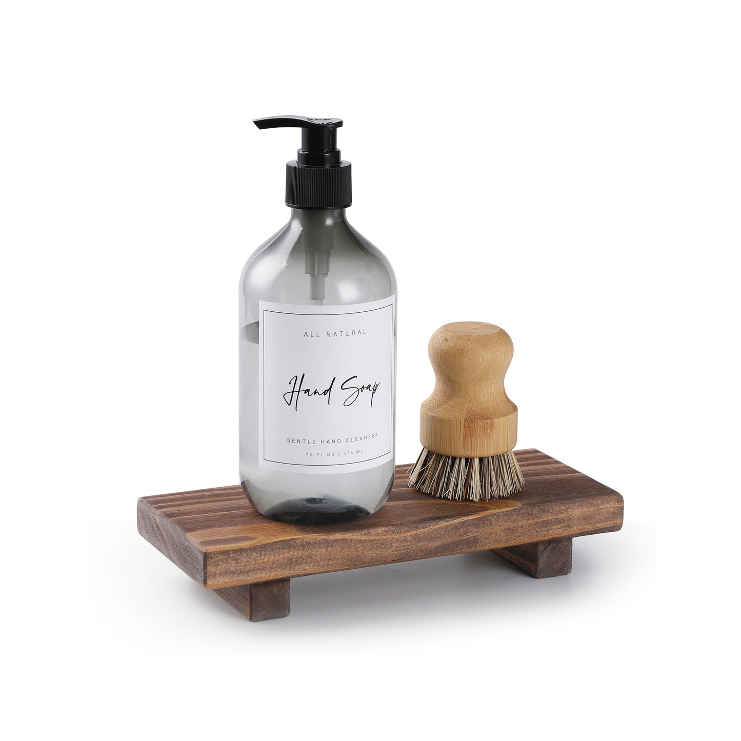 Wood Pedestal Soap Stand