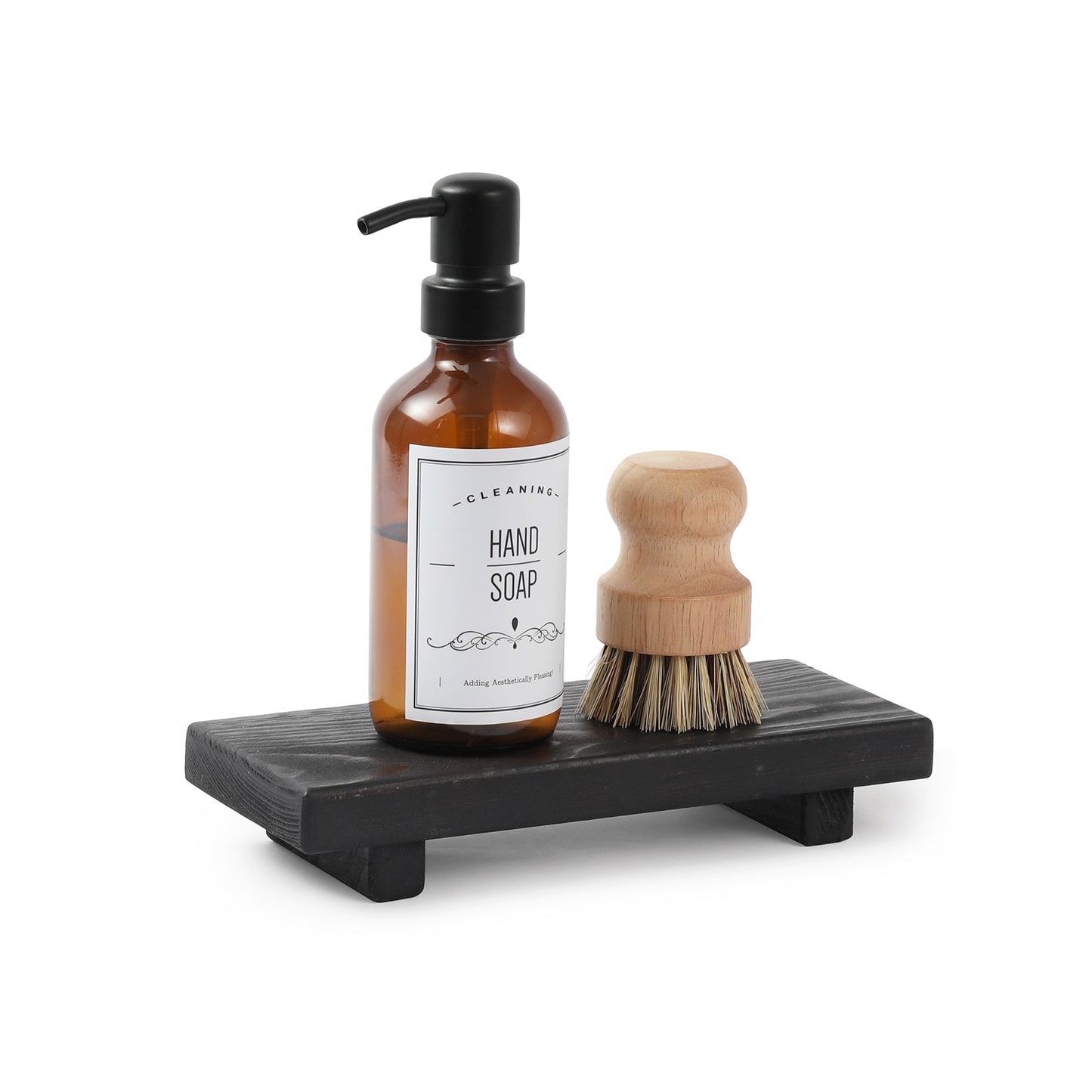 Wood Pedestal Soap Stand