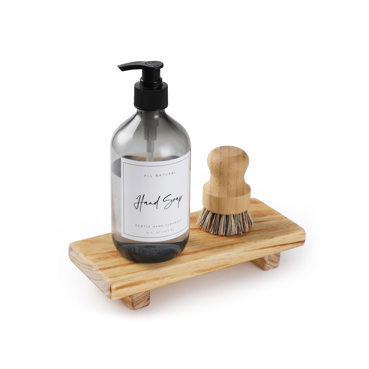 Wood Pedestal Soap Stand