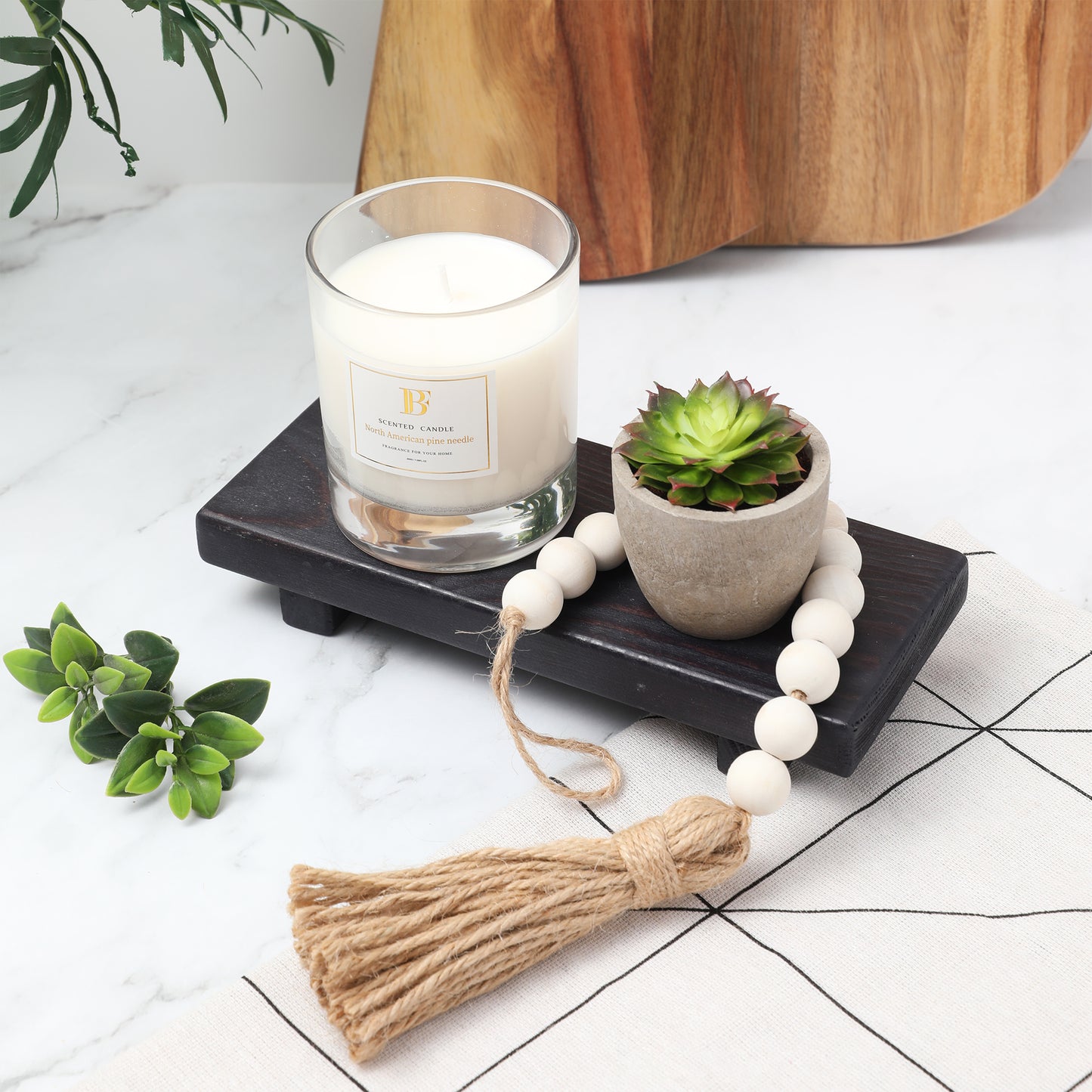 Wood Pedestal Soap Stand
