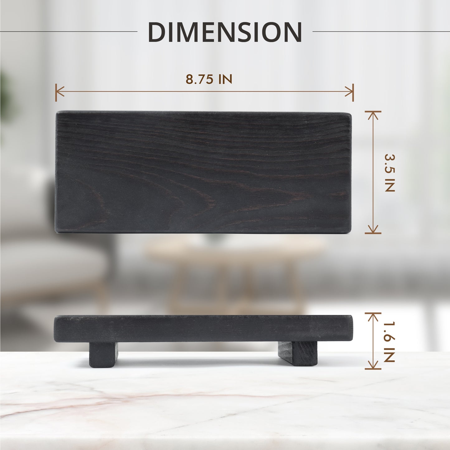 Wood Pedestal Soap Stand
