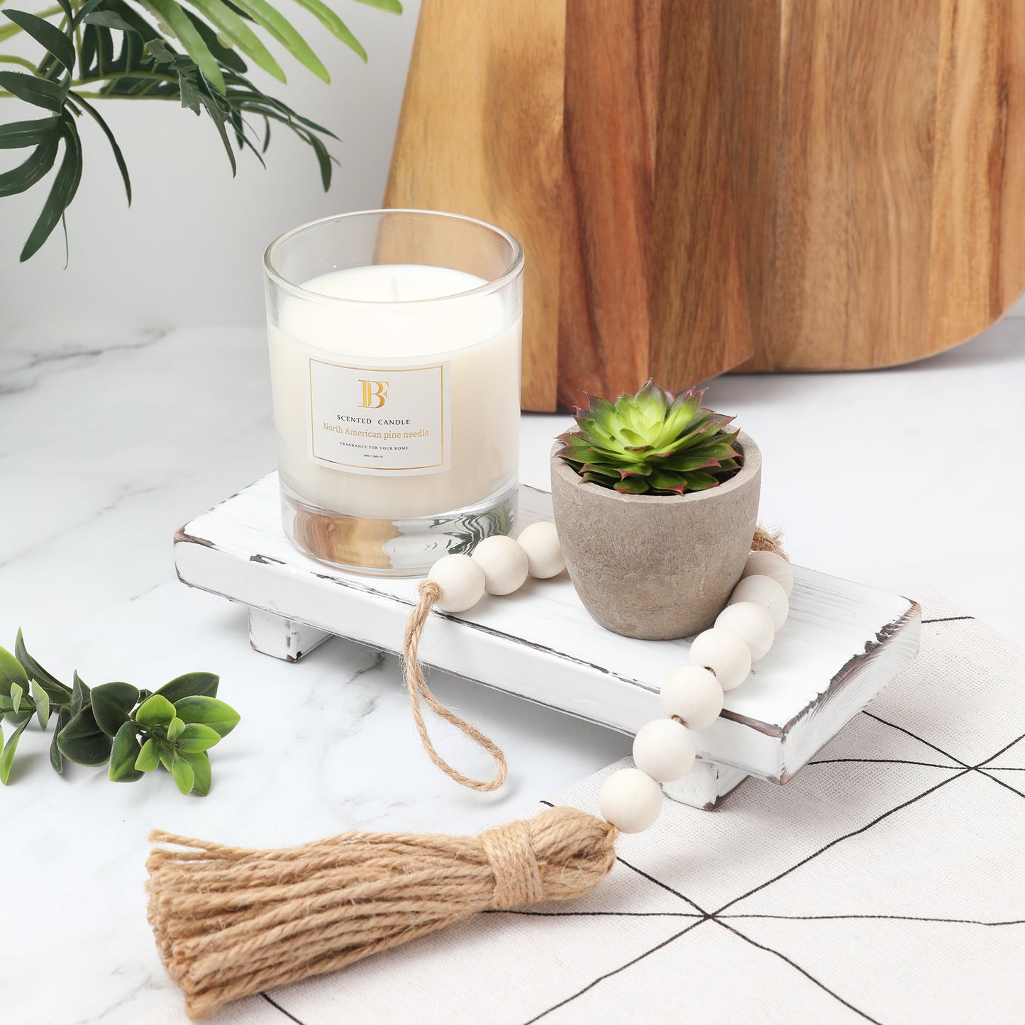 Wood Pedestal Soap Stand