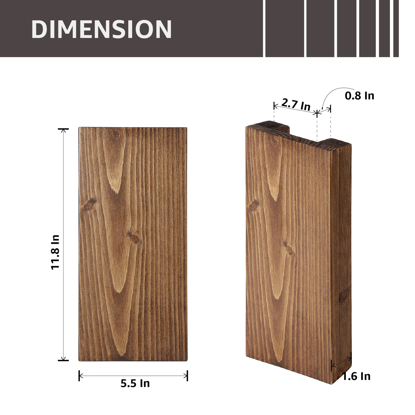 Wood Wall Planter, Wall Pocket, Wood Wall Sconces (Set of 2)