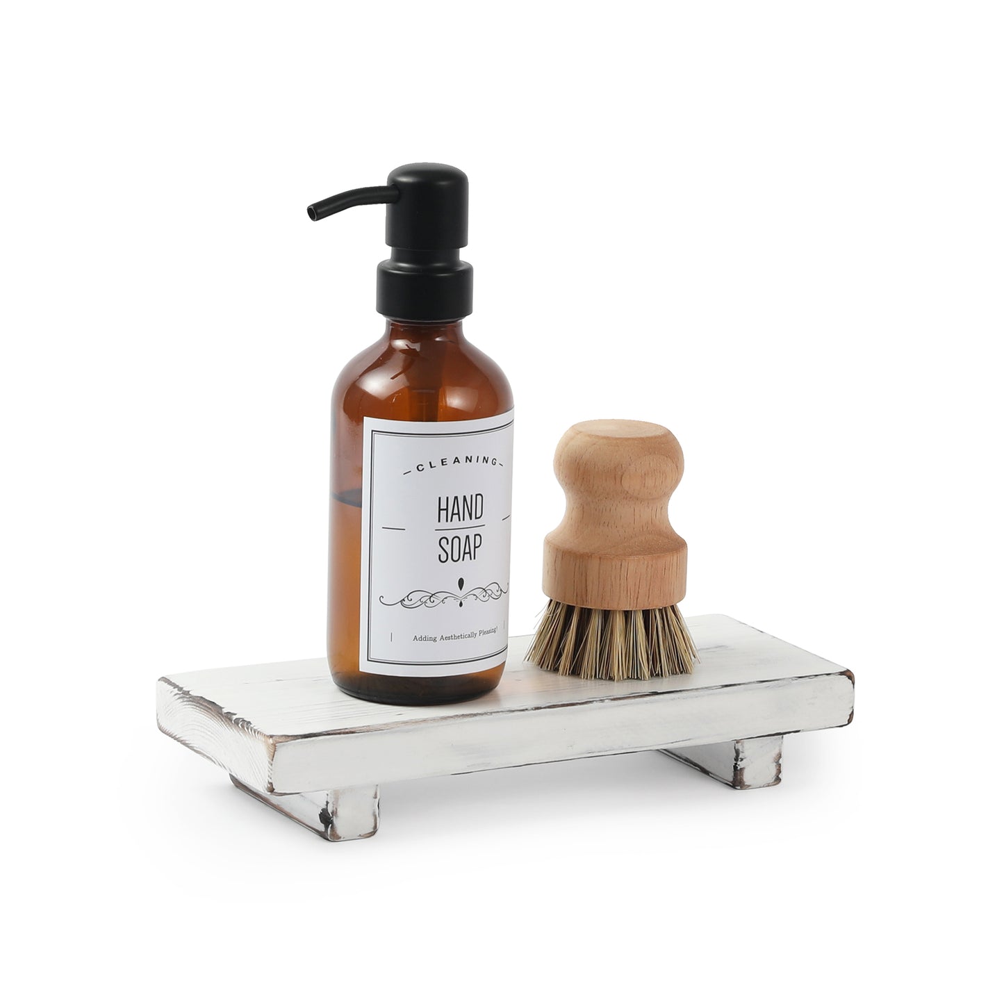 Wood Pedestal Soap Stand